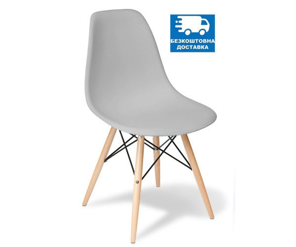 Стілець Тауер Вуд пластиковий сірий Днепр - изображение 1