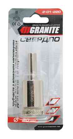 Сверло для стекла и керамики GRANITE трубчатое с алмазным напылением 20 мм 2-01-220 Харьков