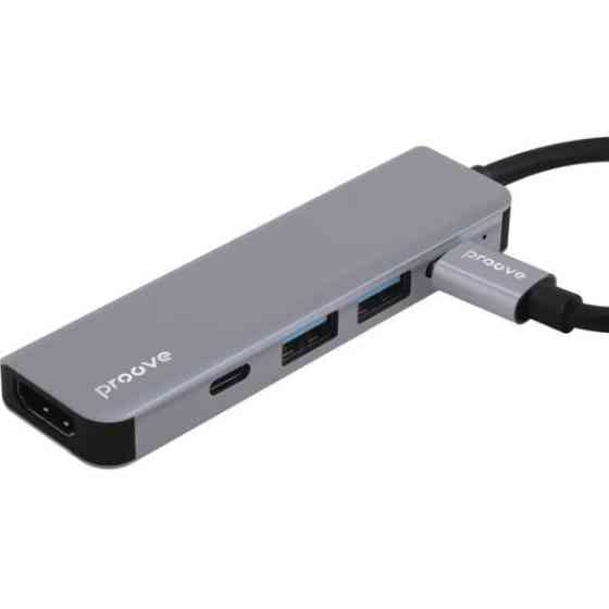 USB HUB Proove Arc Link 5 in 1 (2*Type-C3.0 + 2*USB3.0 + HDMI) Silver (HBAL00010604) Харків