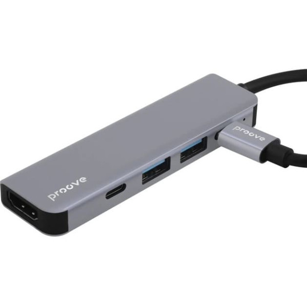 USB HUB Proove Arc Link 5 in 1 (2*Type-C3.0 + 2*USB3.0 + HDMI) Silver (HBAL00010604) Харків - зображення 3