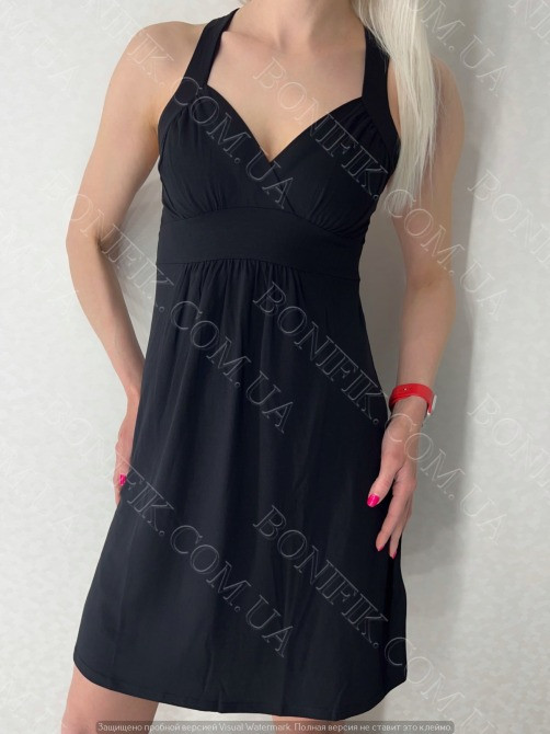 Черное платье на широкой бретели "Leonora" (арт. LDM 118/21/01) Кривий Ріг - зображення 3