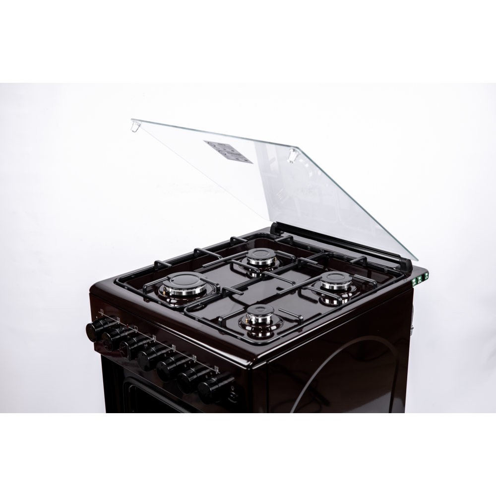 Плита кухонная комбинированная Grunhelm FG5612BR (газ + электро) коричневая газоэлектрическая Київ - зображення 10