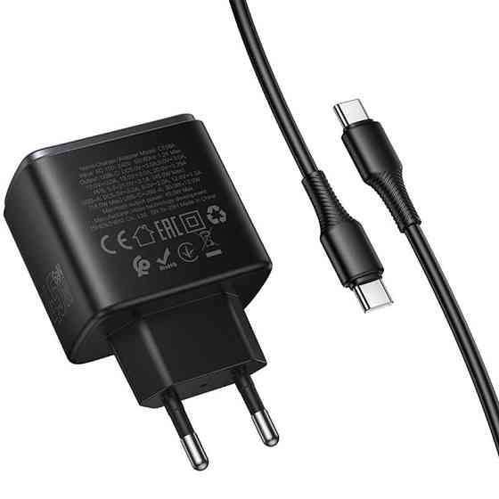 СЗУ Hoco C158A Upgrade PD45W (1USB-A/1C) + кабель Type-C to Type-C Херсон