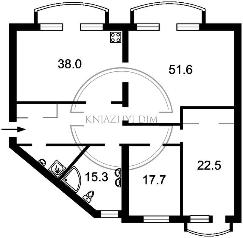 Без комісії! Простора, видова 3-х к. кв. м. Палац Україна. № 21104018 Киев - изображение 12
