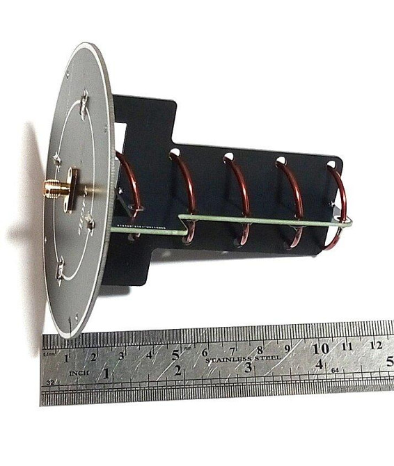 Антенна спиральная 2070-3210MHz 13dBi, до 50W, правосторонняя RHCP, 5-витковая, SMA-female (83185) Дніпро - зображення 5