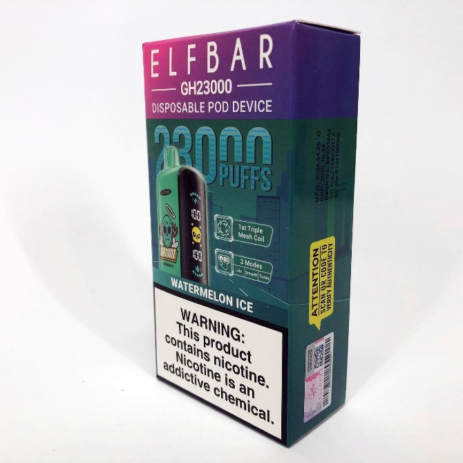 Е сигарета ELF BAR 5% 23000 тяг (Льодяний Кавун) Киев - изображение 6