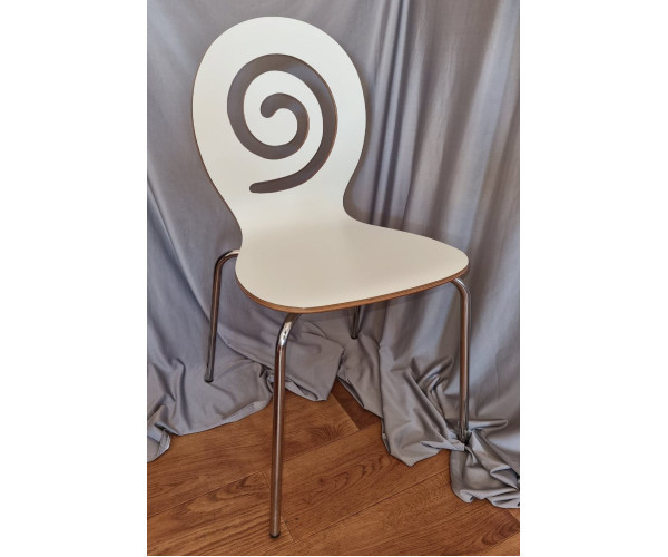 Стілець Лев дерев'яний білий Дніпро - зображення 6