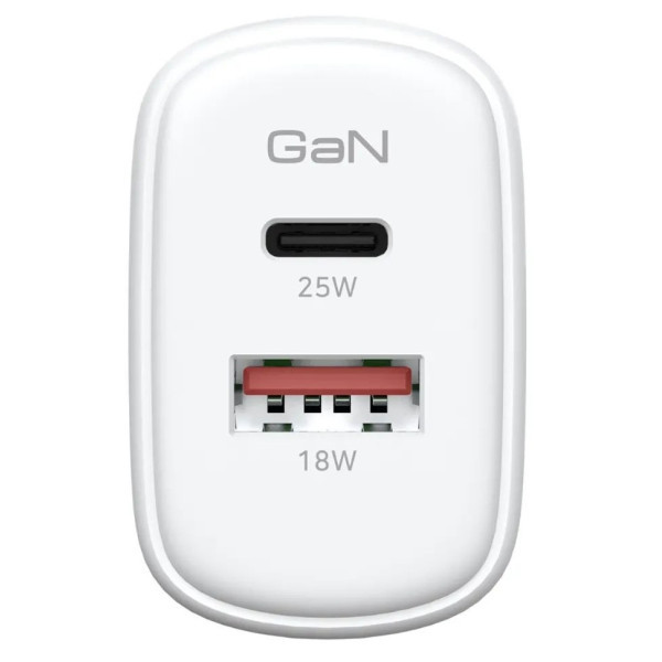 МЗП ArmorStandart Poweraze 25W GaN Type-C + USB-A White (ARM87067) Харьков - изображение 3