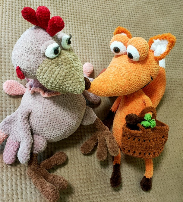 Іграшка м'яка курочка курка пташка в'язана 42см велика ручна робота Нововолынск - изображение 5