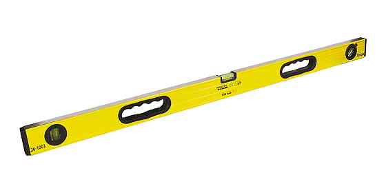 Уровень строительный с ручками MASTERTOOL ПРОФИ 100 см 3 капсулы 0,5 мм/м 0,03° фрезерованные поверх Харків