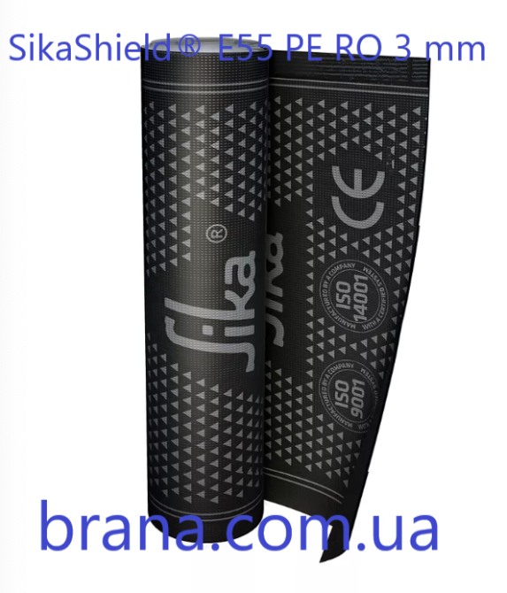 Бітумна мембрана SikaShield® E55 PE RO 3 mm, для нижнього шару. Вишнёвое - изображение 1