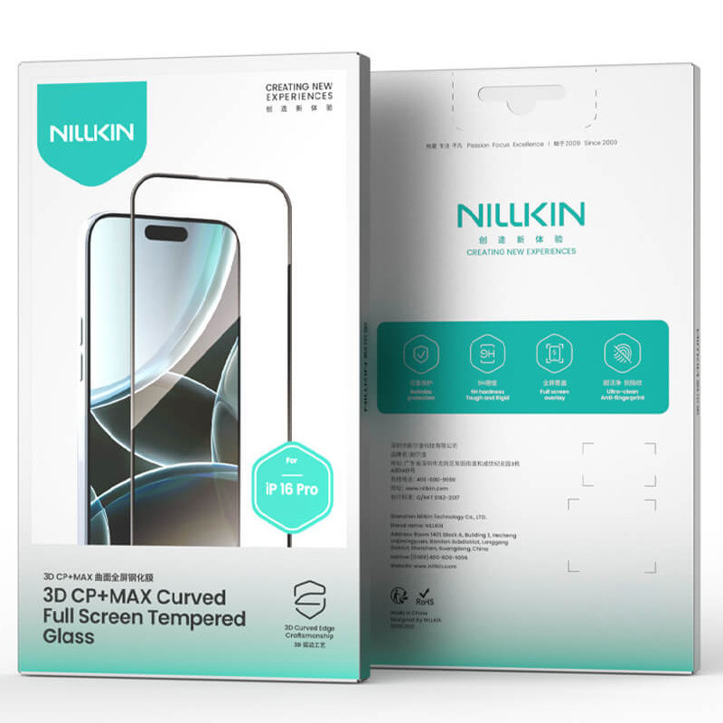 Защитное стекло Nillkin (CP+ max 3D) (full glue) для Apple iPhone 16 Pro Max (6.9") Херсон - зображення 6