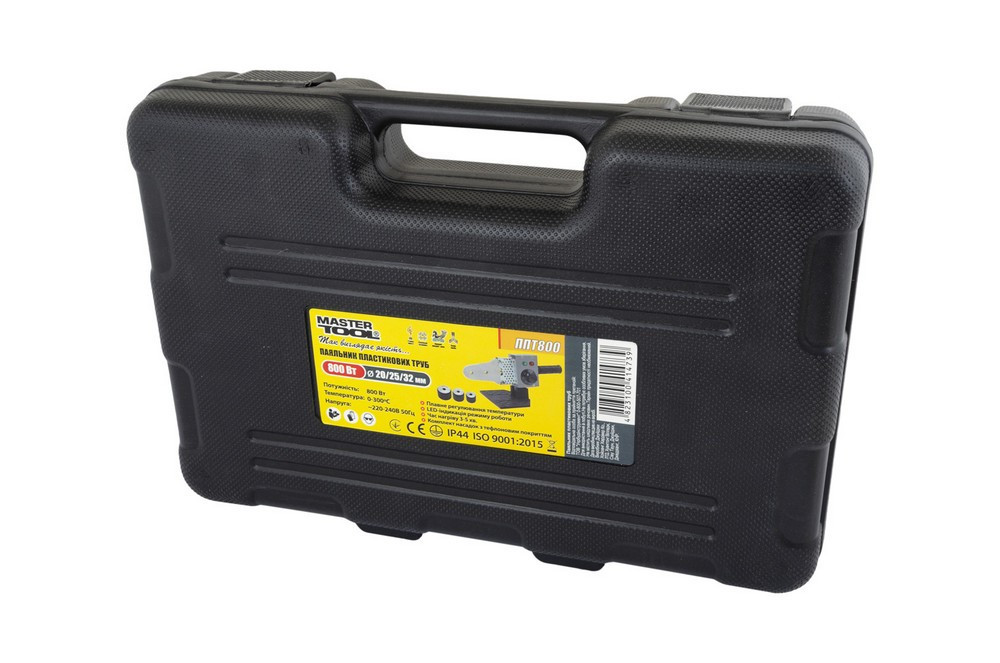 Паяльник для пластиковых труб MASTERTOOL 20-32 мм 800 Вт/220 V/50 Hz 0-300°С IP44 LED-индикация плас Харків - зображення 5