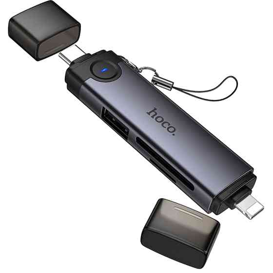 Картридер Hoco HB56B Victory 5in1 Type-C/Lightning to SD/TF3.0 + USB 2.0 Херсон