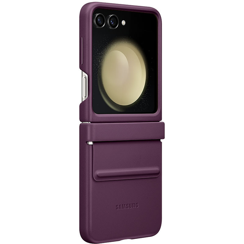 Уценка Кожаный чехол Leather Case (AAA) для Samsung Galaxy Z Flip5 Херсон - зображення 2