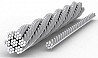 Канат стальной DIN 3069, DIN EN 12385-4, ISO 2408 КОНСТРУКЦИЯ: 18x7(1+6)+1о.с. 18x7(1+6)+1x7(1+6) Киев