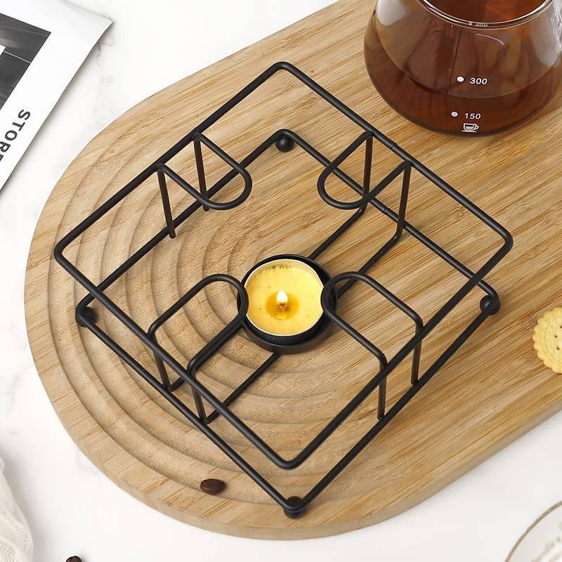 Подставка-подогреватель Leeseph для чая или готовых блюд со свечей черный Одеса - зображення 3