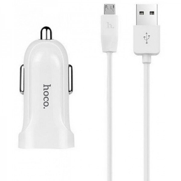 Автомобільний зарядний пристрій Hoco Z2 c Micro USB (1USB, 1.5А) white (Код товару:10215) Харьков - изображение 1