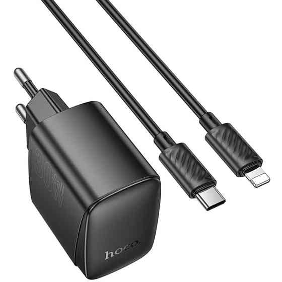 СЗУ Hoco CS61A Bright PD30W+QC3.0 (1USB-A/1C) + кабель Type-C to Lightning Херсон