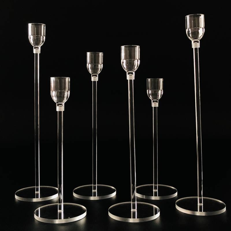 Подсвечники акриловые Leeseph 3шт прозрачные  MV044 Одеса - зображення 5