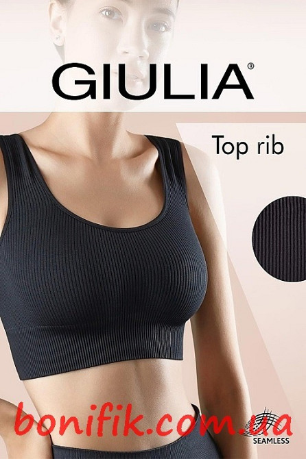 Женский бесшовный топ на широкой бретели Top Rib Кривий Ріг - зображення 1