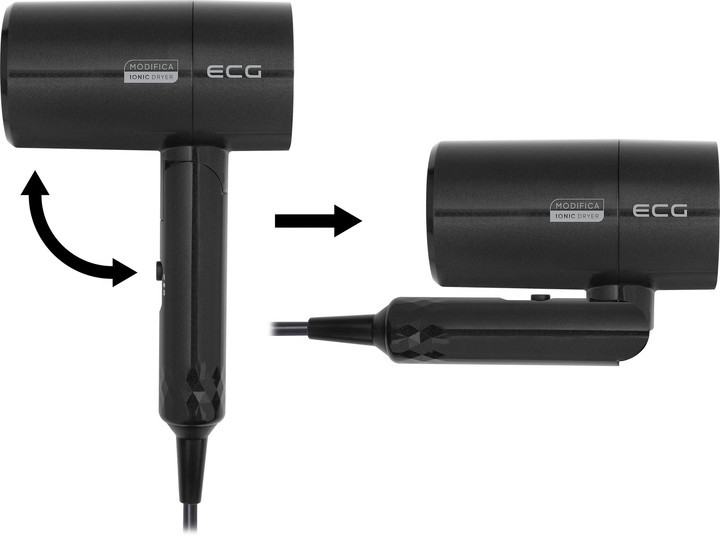 Фен ECG Modifica Nera 1600 Вт черный Киев - изображение 7