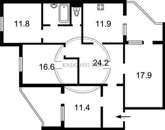 Отличная 4-х комнатная раздельная квартира на Позняках. № 21130046 Київ
