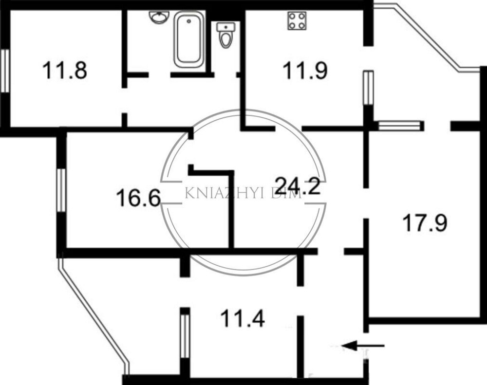 Отличная 4-х комнатная раздельная квартира на Позняках. № 21130046 Київ - зображення 1