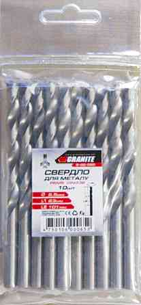 Сверло для металла GRANITE WHITE HSS 6.5х101 мм DIN 338 6-00-065 Харьков