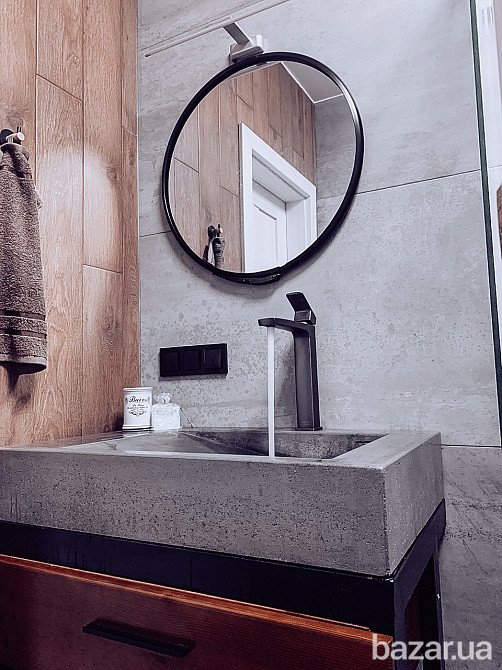 Умывальник бетонный с щелевым боковым сливом под заказ из бетона Одесса - изображение 2