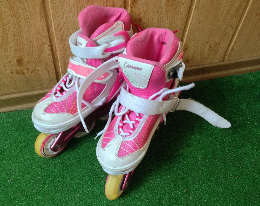 Дитячі ролики ковзани Роликовые коньки Caroman 35-38р M (20-22,5см) рожеві Київ - зображення 1