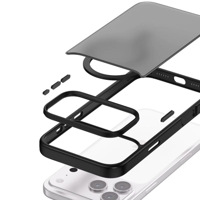 TPU+PC чехол Metal Buttons with MagSafe Colorful для Apple iPhone 17 Pro (6.3") Херсон - изображение 6