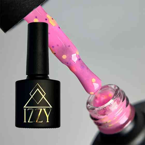 Експрес-Дизайн: Рожева База Izzy Jam Base #02 (10мл) з Різнокольоровим Декором Киев