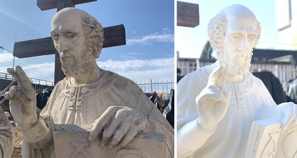 Восстановление духовного наследия: реставрация скульптур апостола Павла и девы Марии Київ - зображення 3