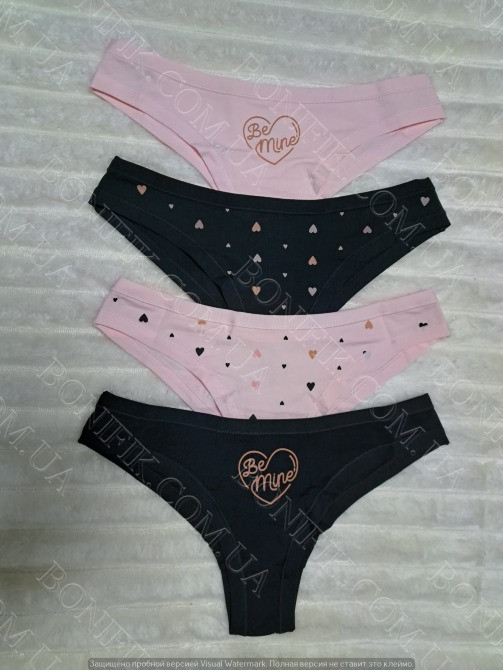 Женские трусы-бразилианы с рисунком сердечек (арт. 200-20/8) Кривий Ріг - зображення 2