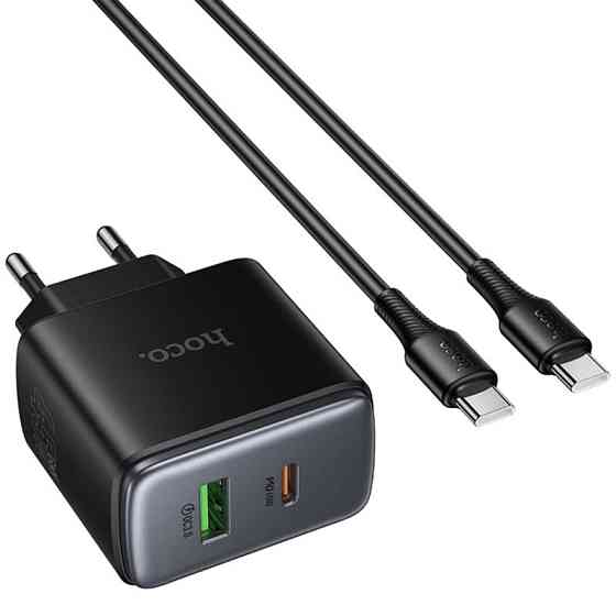 СЗУ Hoco C158A Upgrade PD45W (1USB-A/1C) + кабель Type-C to Type-C Херсон