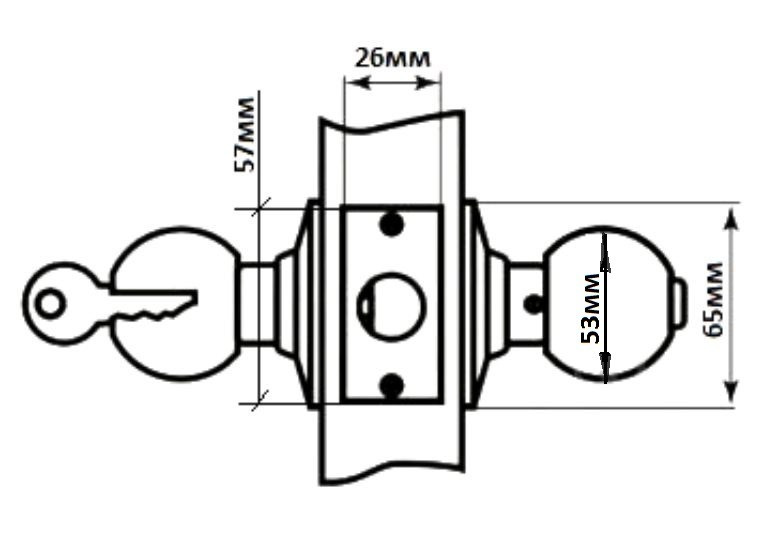 Ручка-засувка кнобсет Yale 3 дверна кноб-защелка замок циліндр Mul-T-Lock Classic Киев - изображение 9