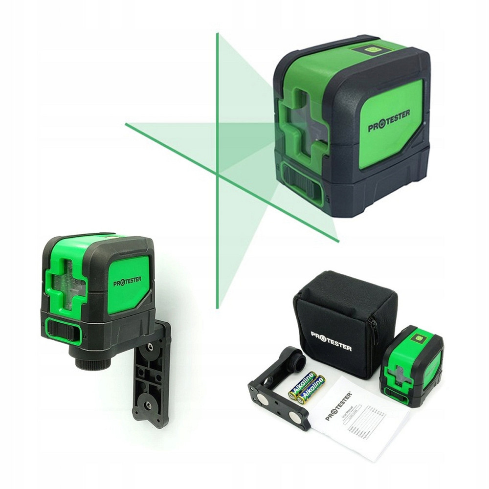 Лазерный уровень, 2 линии, 1H/1V (зеленый луч) PROTESTER LL102G Харків - зображення 4
