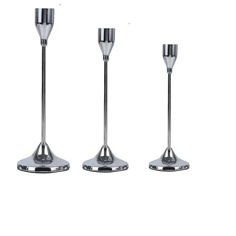 Набор подсвечников Leeseph 3шт серебро  MV021 Одеса - зображення 3