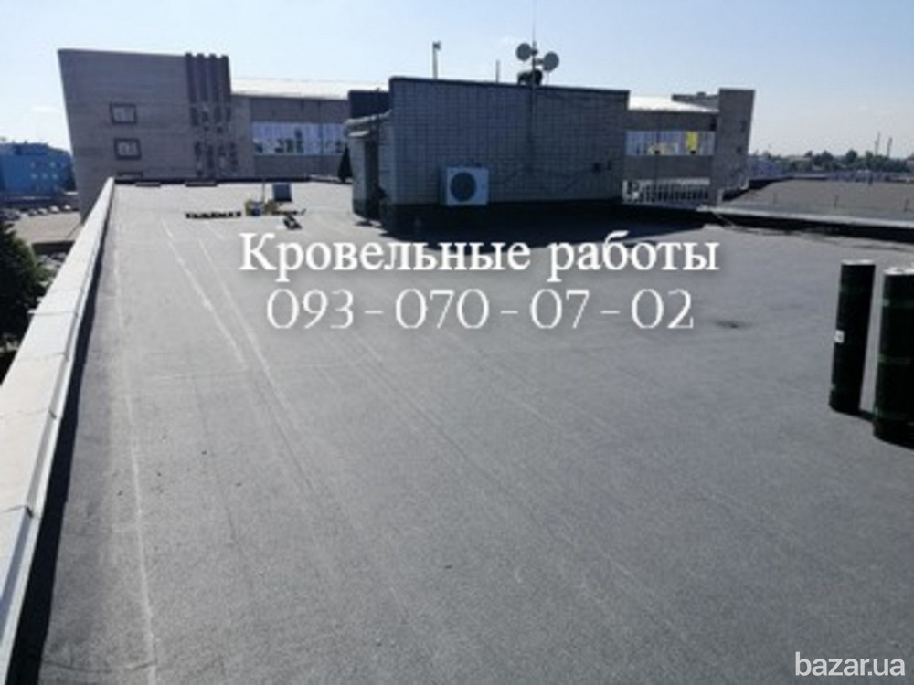 Ремонт плоской кровли еврорубероидом в Киеве Київ - зображення 1