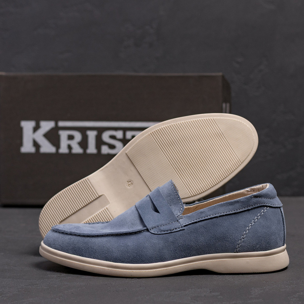 Мужские кожаные лоферы Light gray Киев - изображение 9