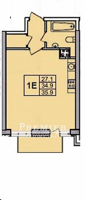 1-кімнатна квартира на Кримському бульварі! Одеса - зображення 1