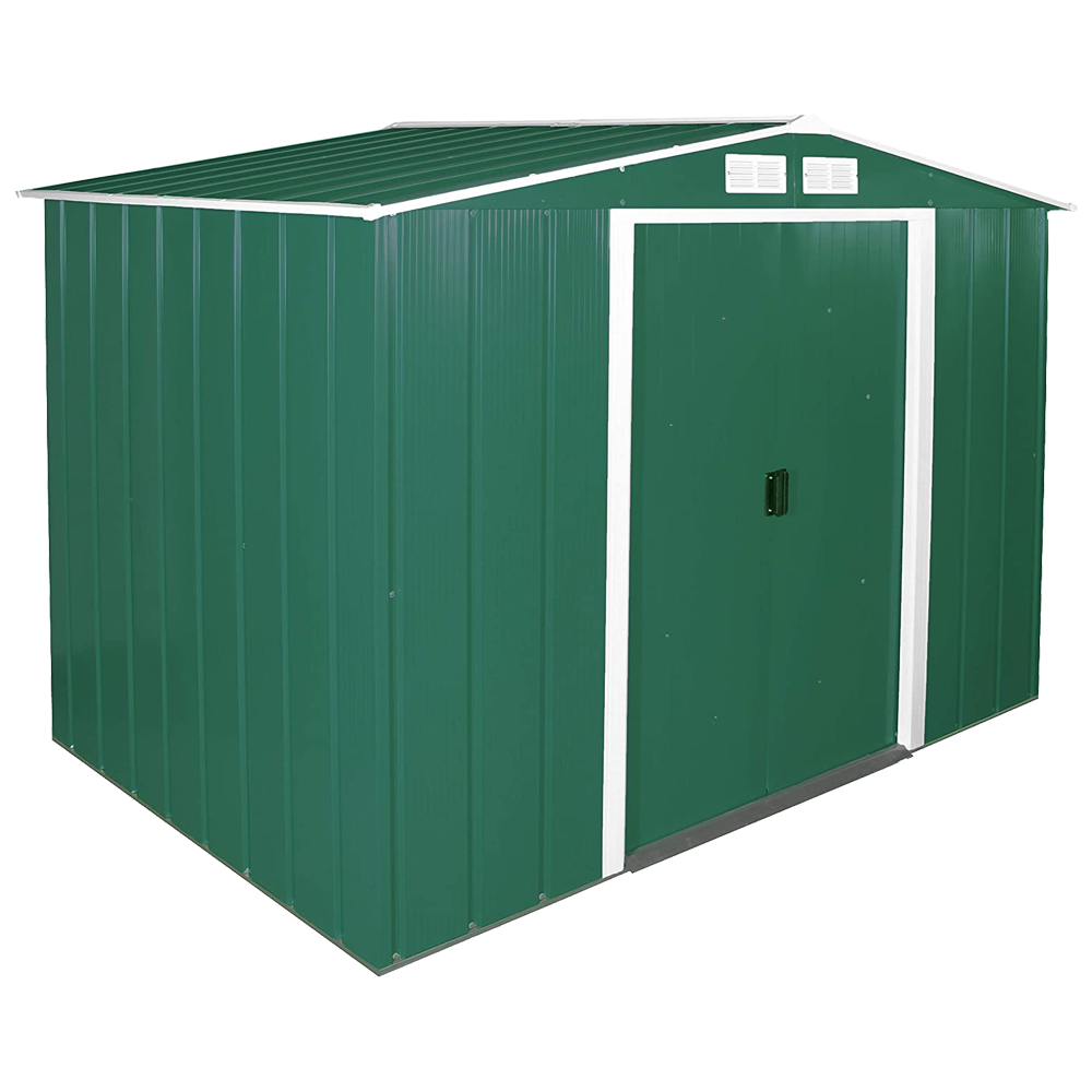 Сарай металлический ECO 262x182x191 см зеленый с белым Київ - зображення 1