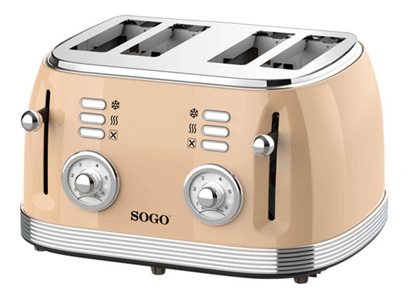 Тостер SOGO Retro SS-5475 1500 Вт кремовый Київ - зображення 1