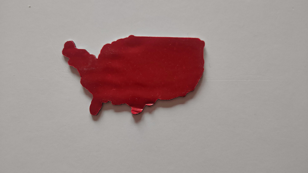 Наклейка № 4 на авто Флаг Америка алюминиевая Бориспіль - зображення 5