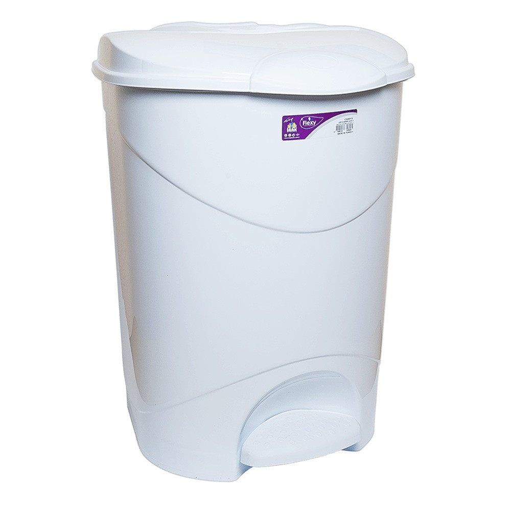 Ведро для мусора с педалью Irak Plastik Bella №3 30л белое Київ - зображення 1