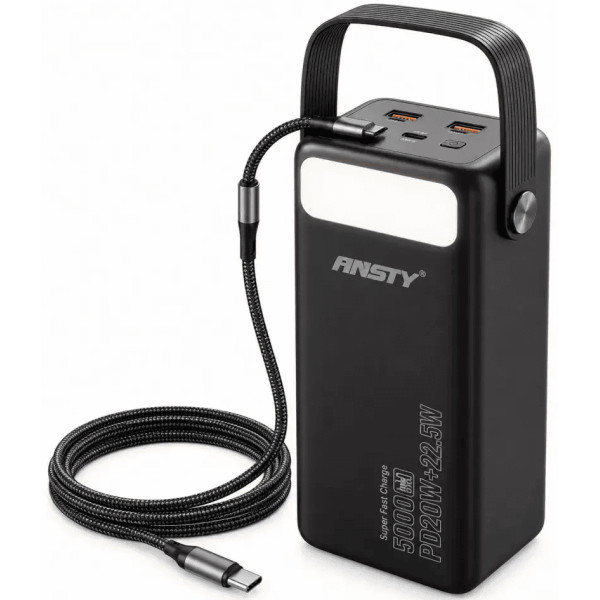 Power Bank Ansty AP-065 22.5W PD20W 50000mAh Black Харьков - изображение 2