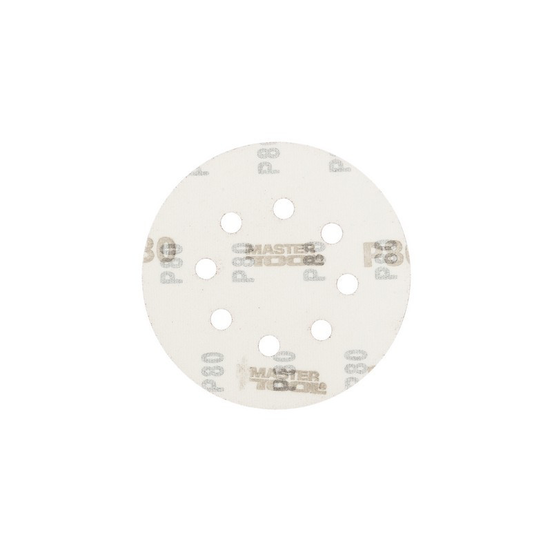 Круг шлифовальный на липучке MASTERTOOL 125 мм/8 отв P80 набор 5 шт 08-2508-H Харьков - изображение 2