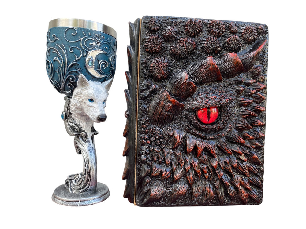 Подарочный набор Бокал 3 Волк и Блокнот 3 «Око Пламинного Дракона» Київ - зображення 1