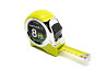 Рулетка WERTVOLL 8 м х 25 мм фиксатор полотна кнопка STOP покрытие TPR нейлоновое покрытие противоск Харків